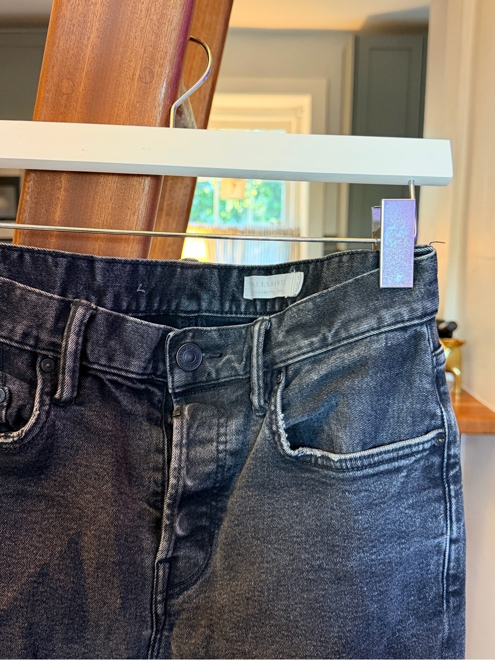AllSaints Black Washed Jeans